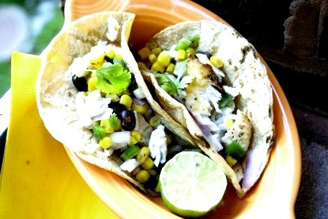 Grilled Fish Tacos With Corn Salsa