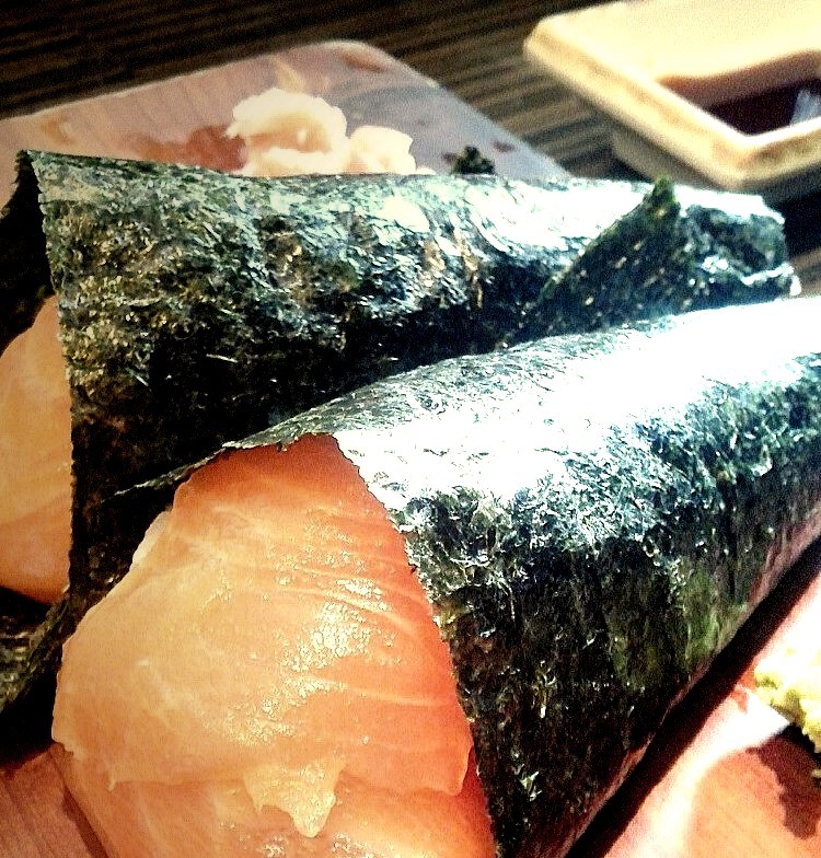 Salmon Cone at Sushi Garden