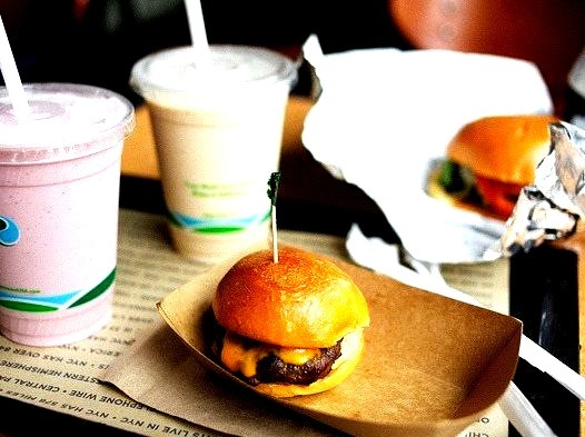 NY burger by wanderingstoryteller on Flickr.
