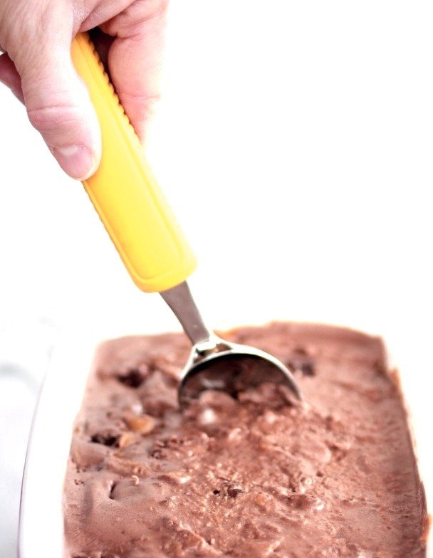 Chocolate Peanut Butter Swirl Fudge Brownie Ice Cream