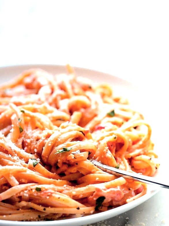 Roasted Red Pepper Alfredo by Chung-Ah (x)