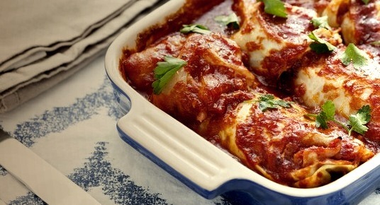 Stuffed Cabbage with Sweet-and-Sour Tomato Sauce