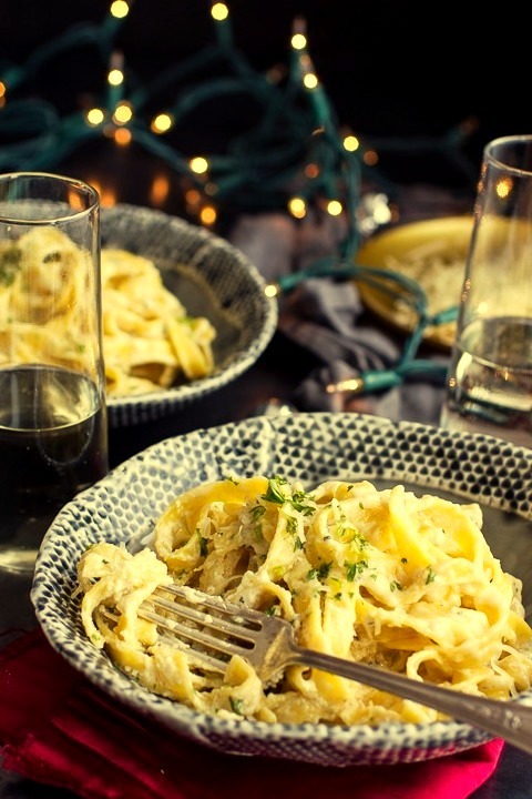 One-Pan Baked Champagne Cream Sauce Fettuccine with Truffle Oil Half Baked Harvest