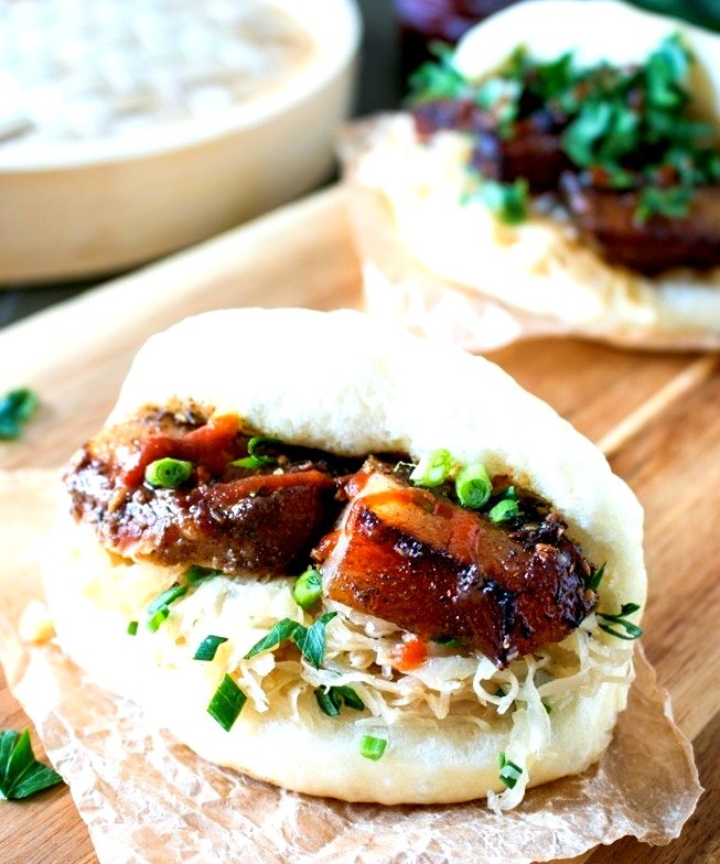 pork and sauerkraut bao buns