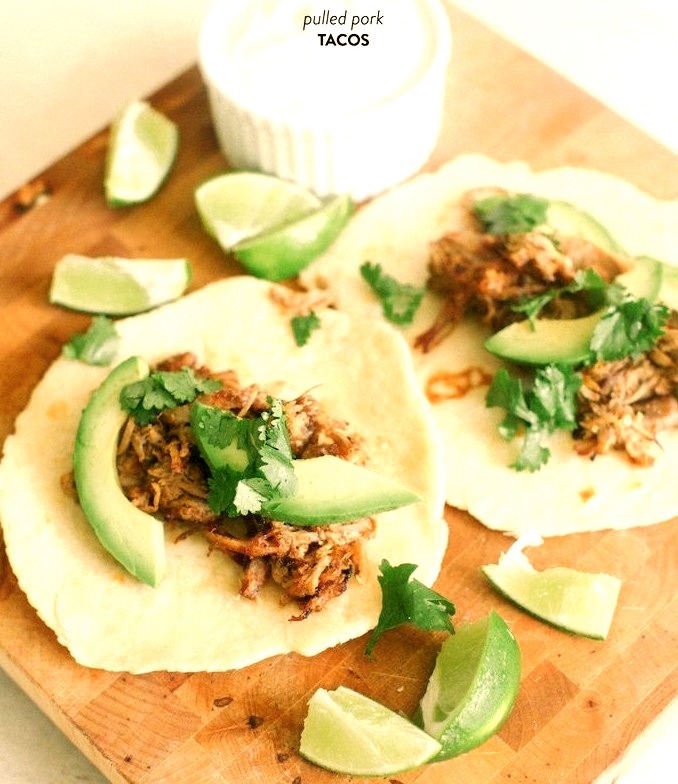 Pulled Pork Tacos with Homemade Tortillas and Lime