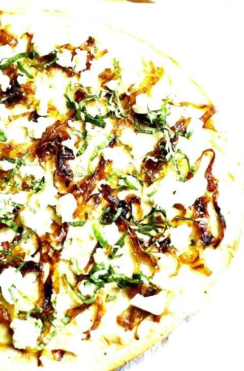 Flatbread with Goat Cheese and Caramelized Onions