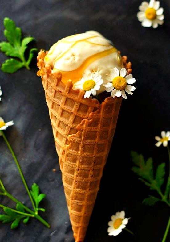 Honey and chamomile ice-cream. Sounds like a dreamy summer treat! More desserts on Thou Swell (including this one) here